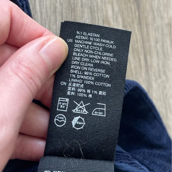 & Other Stories Paris Atelier Navy Corduroy Snap Front Mini Skirt size 12 - Picture 5 of 6